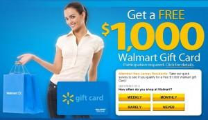 Get Free $1000 Walmart Gift Card