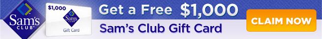 Get Free $1000 Sams Club Gift Card