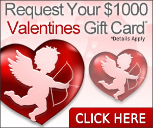 Free $1000 Visa Gift Card for Valentines Day