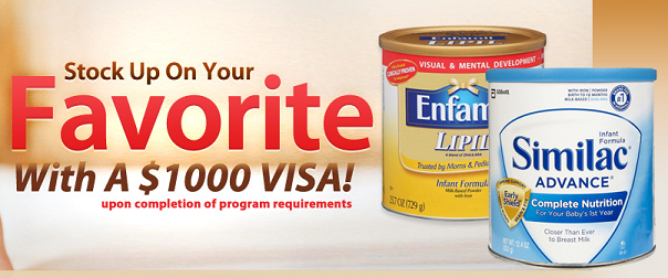 Free $1000 Visa Gift Card for Baby Formula