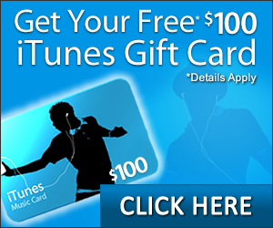 Free $100 iTunes Gift Card