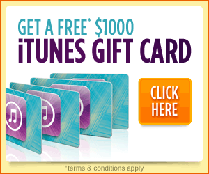 Free $1000 iTunes Gift Card