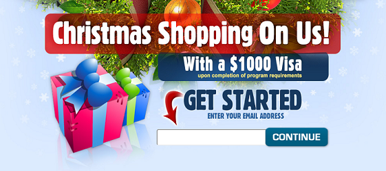 Free $1000 Visa Gift Card for Christmas Shopping