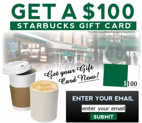 Free $100 Starbucks Gift Card