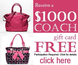 Free $1000 Coach Gift Card