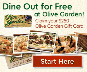Free $250 Olive Garden Gift Card