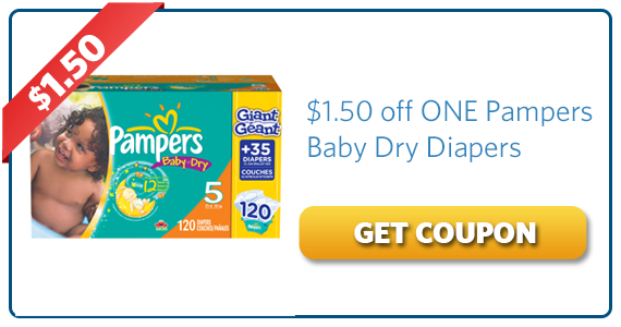 Pampers Baby Dry Diapers Coupons OFF $1.50