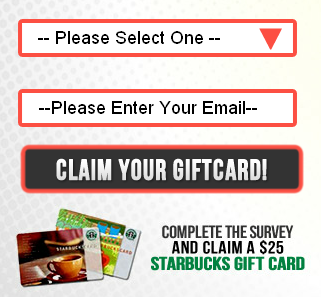 Free $25 Starbucks Gift Card Artificial Sweetener Survey