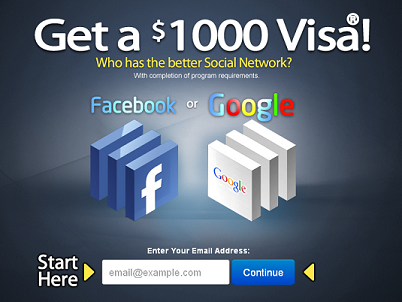 Free $1000 Visa Gift Card Facebook Google Social survey