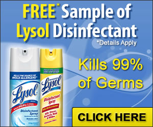Free Lysol Disinfectant Spray Sample