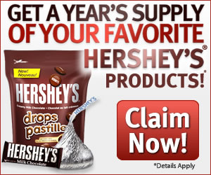 Free Year Supply of Hersheys Products