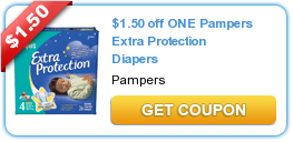 Pampers Baby Extra Protection Diapers Coupons OFF $1.50