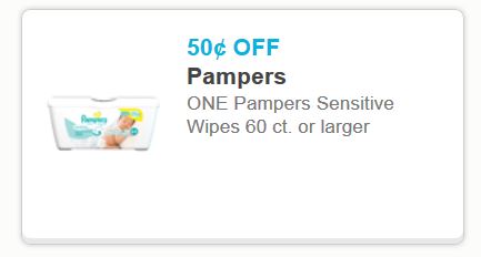 Pampers Sensitive Wipes Coupons OFF $0.50