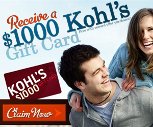 Free $1000 Kohls Gift Card