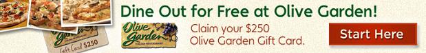 Get Free $250 Olive Garden Gift Card