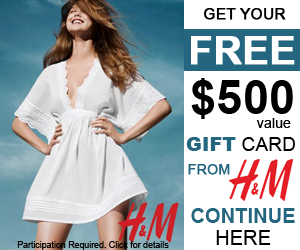 Free $500 H&M Gift Card