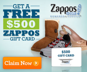 Free $500 Zappos Gift Card