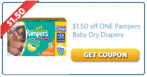 Pampers Baby Dry Diapers Coupons OFF $1.50