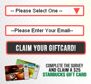 Free $25 Starbucks Gift Card Artificial Sweetener Survey