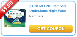 Pampers UnderJams Night Wear Coupons OFF $1.50